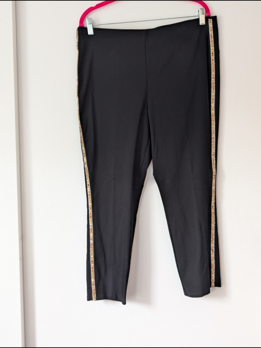 Zoe and Phoebe Black Slim-Fit Ankle-Length Pants